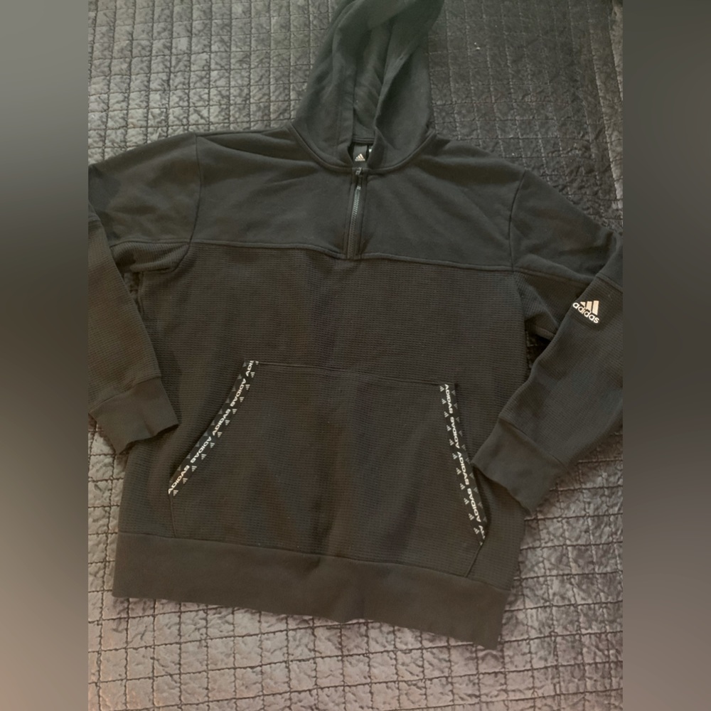 Adidas black hooded sweatshirt